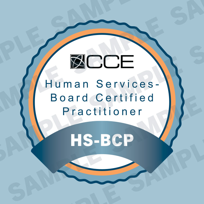 Human Services-Board Certified Practitioner (HS-BCP) - CCE Digital Badge Example